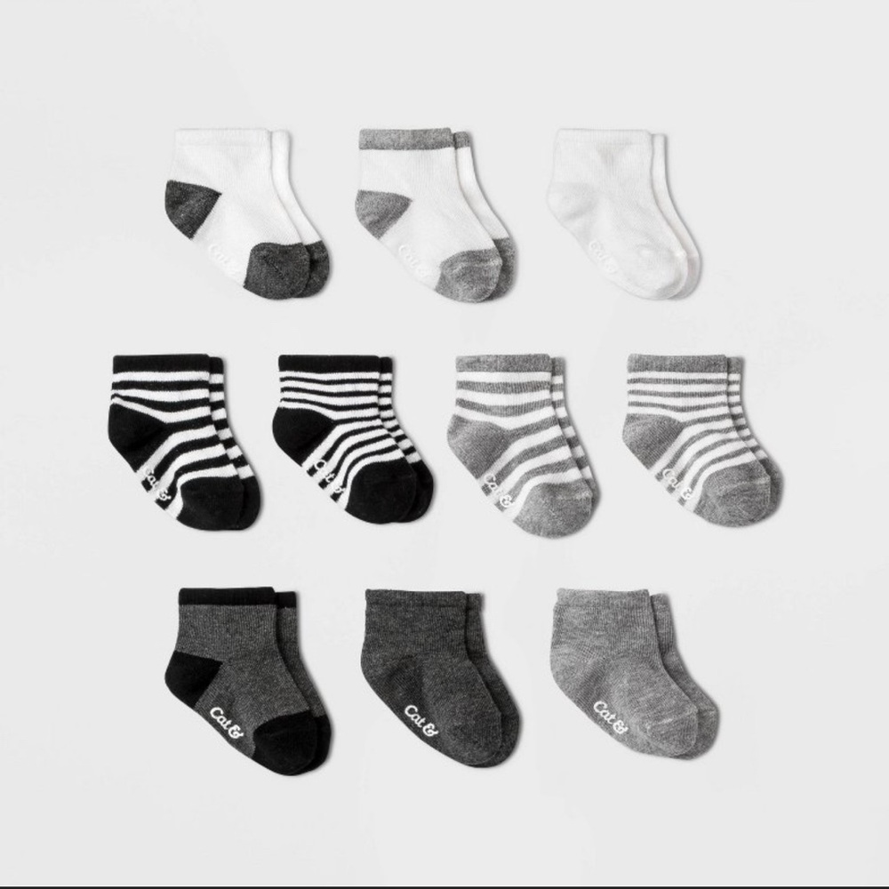 Baby Boys 10pk ankle socks Cat & Jack 12-24m